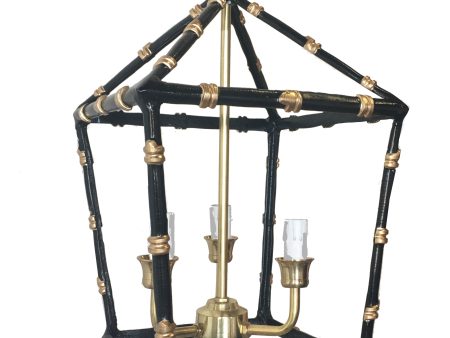 Bamboo Lantern in Black, Large Online Hot Sale