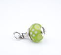 James Avery Lime Green Dot Glass Finial Charm Sterling Silver Retired CHS1994 Online Hot Sale