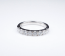 18k LEO Diamond Band Ring 3 4ctw White Gold Half Eternity Stacker Sz 6.75 RG4274 Online Hot Sale