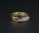 14k Gold Diamond Wedding Band Ring Half Eternity 1ctw Stacker Sz 6.5 RG4109 Discount