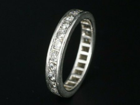 Platinum 1 Carat Diamond Wedding Eternity Band Stackable Ring Size 5 RG2192 Discount