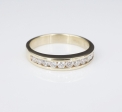 14k Yellow Gold Diamond Half Eternity Wedding Band Stacker Ring Sz 8.25 RG3665A on Sale