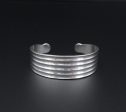 James Avery Ribbed Fluted Cuff Bracelet Sterling Silver Rare HTF 6.5  BS2786 Fashion