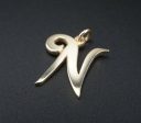 James Avery Large Script Initial Charm 14k Gold Retired Size 3 4  CHS1533 Online now