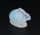 Art Deco French SABINO Paris Opalescent Art Glass Bunny Rabbit Figurine 2  M1786 For Discount