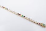 14k Rainbow Diamond Tennis Bracelet Yellow Gold The Last Line 2.2 ct 6.5  BG928 Fashion