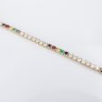 14k Rainbow Diamond Tennis Bracelet Yellow Gold The Last Line 2.2 ct 6.5  BG928 Fashion