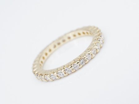 14k Yellow Gold 1ct Natural Diamond Eternity Band Ring Size 6 Anniversary RG4392 Online Sale