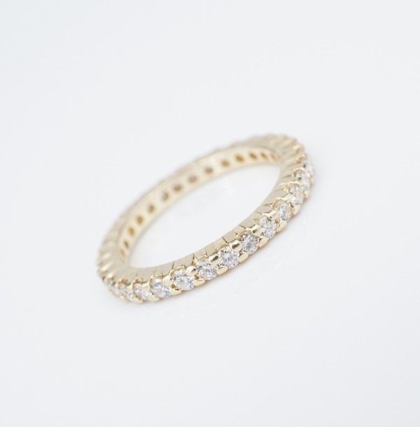 14k Yellow Gold 1ct Natural Diamond Eternity Band Ring Size 6 Anniversary RG4392 Online Sale