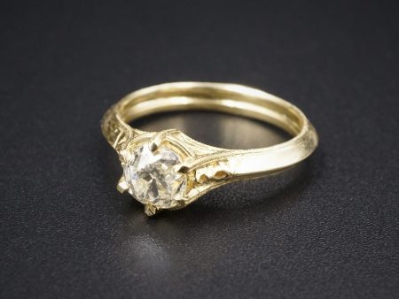 14k GIA VS1 Solitaire 1 carat Old Mine Cut Diamond Engagement Ring Sz 6.5 RG1424 Hot on Sale