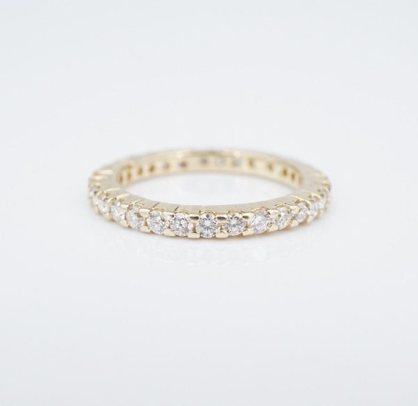 14k Yellow Gold 1ct Natural Diamond Eternity Band Ring Size 6 Anniversary RG4392 Online Sale