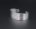 James Avery Ribbed Fluted Cuff Bracelet Sterling Silver Rare HTF 6.5  BS2786 Fashion