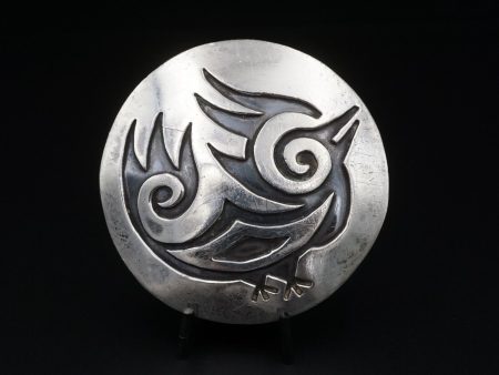 Vintage Sterling Silver Overlay Rooster Belt Buckle Native American 2.5  M1878 For Discount