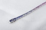 NEW 14k White Gold 7.5 ctw Natural Sapphire Rainbow Tennis Bracelet 7.5  BG894A For Discount