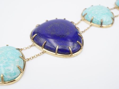 Rarities Carol Brodie Silver Lapis Amazonite 7.5  Station Bracelet BS2861 Online Hot Sale