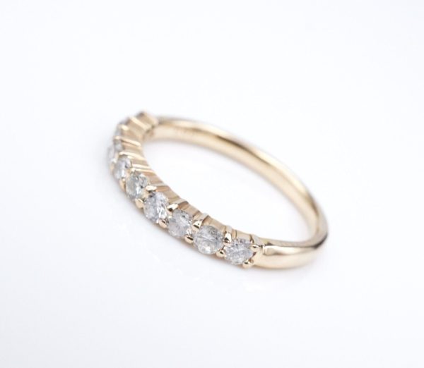 18k Gold Diamond Band Ring Half Eternity 1 2 ctw Size 5.75 RG4195 Supply