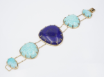 Rarities Carol Brodie Silver Lapis Amazonite 7.5  Station Bracelet BS2861 Online Hot Sale