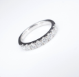 18k LEO Diamond Band Ring 3 4ctw White Gold Half Eternity Stacker Sz 6.75 RG4274 Online Hot Sale