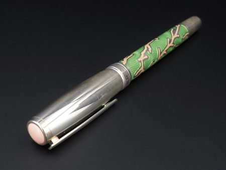 Chopard Sterling 18k Pink Coral Green Enamel Fountain Pen Limited Edition M1674 Discount