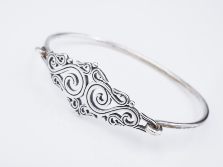 James Avery Sorrento Scroll Hook-On Bracelet Sterling Silver Retired 6.5  BS2932 For Cheap