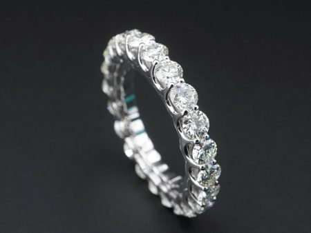 14k White Gold 2.75 carat Diamond Eternity Band Ring Anniversary Size 7 RG3008 Hot on Sale