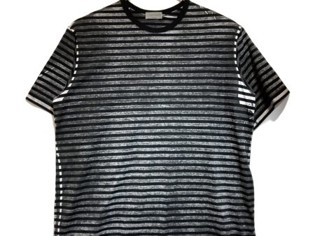 [Pre-owned] Yohji Yamamoto pour homme Short Sleeve Striped T-Shirt with Back Pigment PT HS-T78-088 Hot on Sale